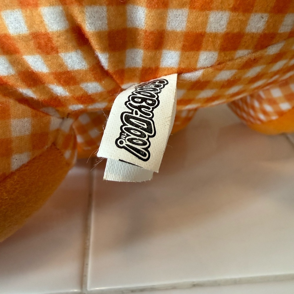 Vintage Scooby Doo Y2K Orange Gingham Plush Stuffed Animal Hanna-Barbera - Picture 4 of 12